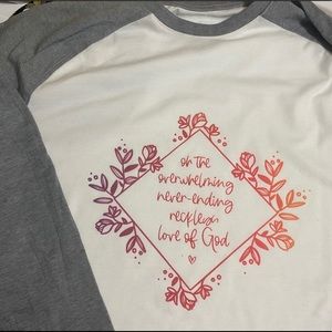 Reckless Love Christian women’s baseball T 3/4 tee